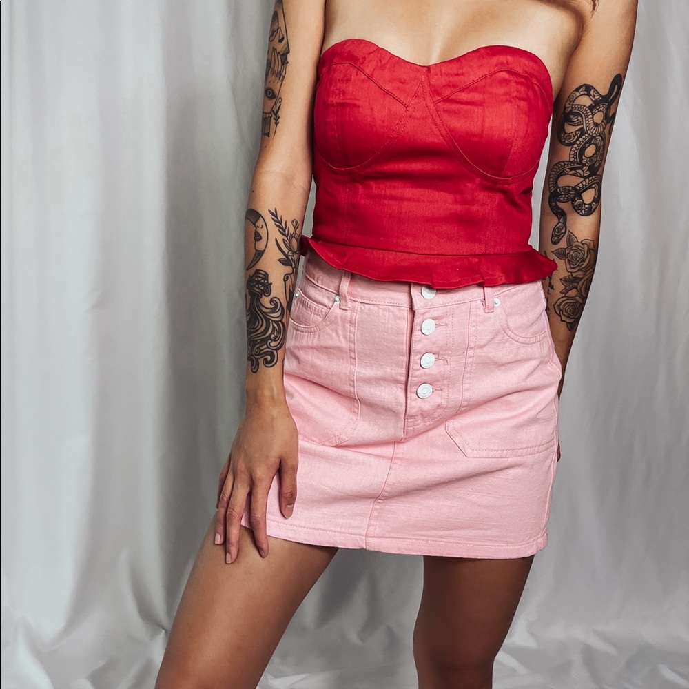 Red Bustier Top